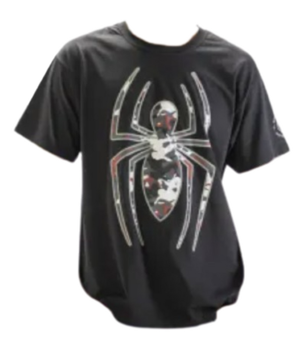 Marvel Spiderman Camouflage T-Shirt Size Large - L, black / camo