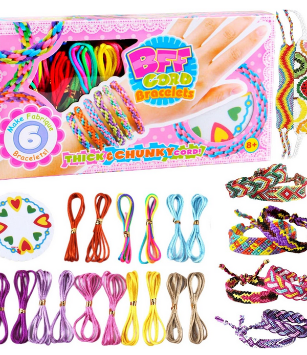 Friendship Bracelet Kit, DIY Craft Set for Kids 6-12 Years Old - Multicolor