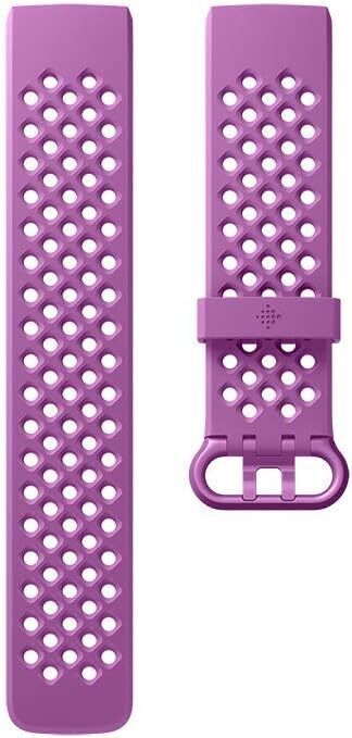 Large for Fitbit Charge 3 Tracker Sport Band Berry