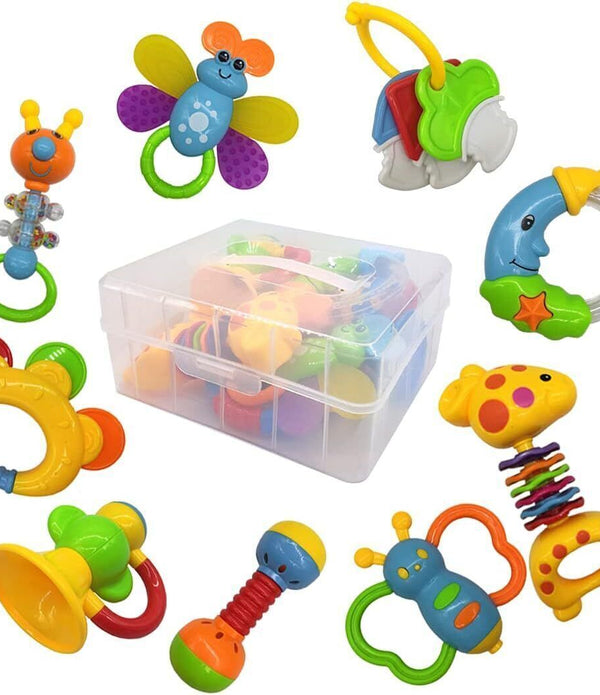 Baby Toys for 0-6 Months, Rattles & Teether Gift Set for Boys & Girls