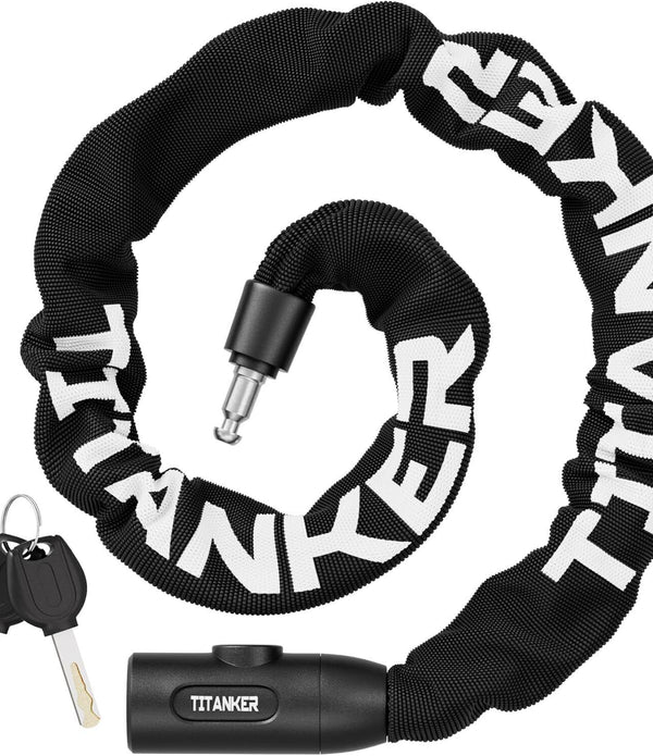 Titanker Bike Chain Lock, Heavy Duty Bicycle Lock, High Security Cycling Locks