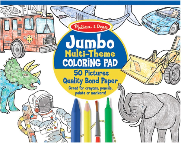 Jumbo Colouring Pad Blue | Kids Arts Crafts Drawing Paper Activity Pad