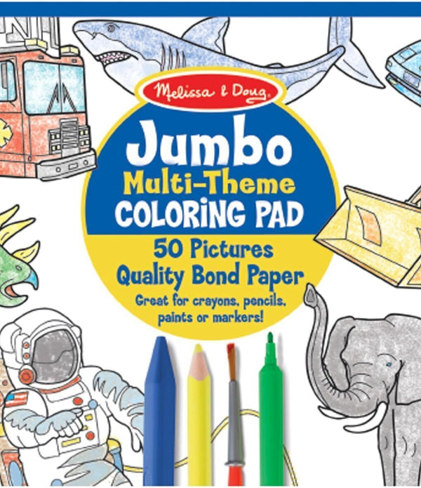 Jumbo Colouring Pad Blue | Kids Arts Crafts Drawing Paper Activity Pad