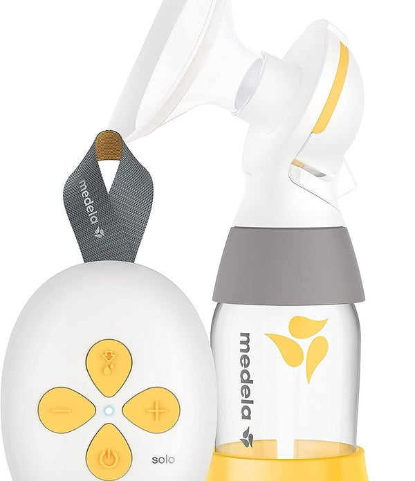 Medela Solo Single Electric Breast Pump USB-chargeable Yellow-Grey NO WALL PLUG
