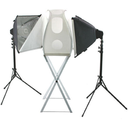 Bowens Unilite Kit - 2 Unilite Fixtures, Cocoon 70 Light Tent, Stands, Bulbs.