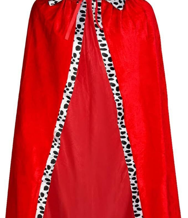 Jerbro Velvet King & Queen Robe Costume with Crown, Red, Size 120cm