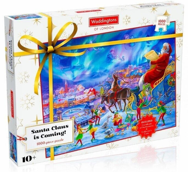 Santa Claus is Coming 1000 Piece Jigsaw Puzzle - Holiday Christmas Fun