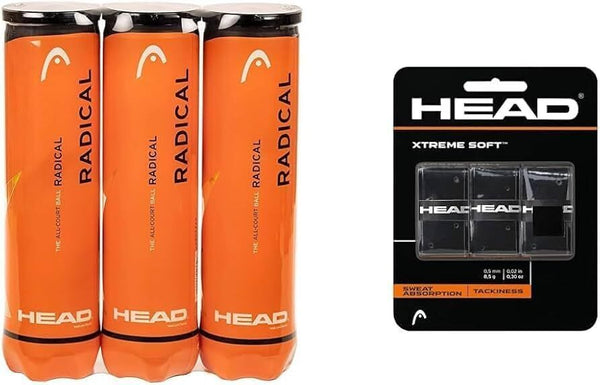 HEAD Radical Tennis Balls, Triple Pack - 12 Balls