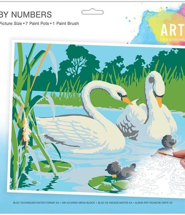 Painting by Numbers Kit 39.5x39.5 DPCRAFT SWANS