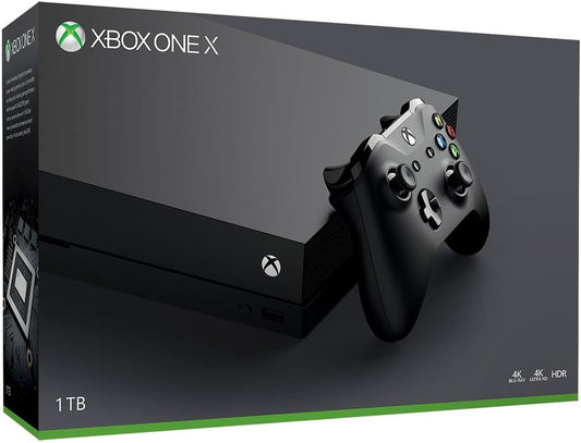 Microsoft Xbox One X 1Tb Home Games Console & Controller - Black