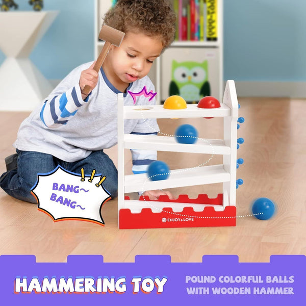 Ark Miido Wooden Hammering Toy for Toddlers, Musical Xylophone Toy