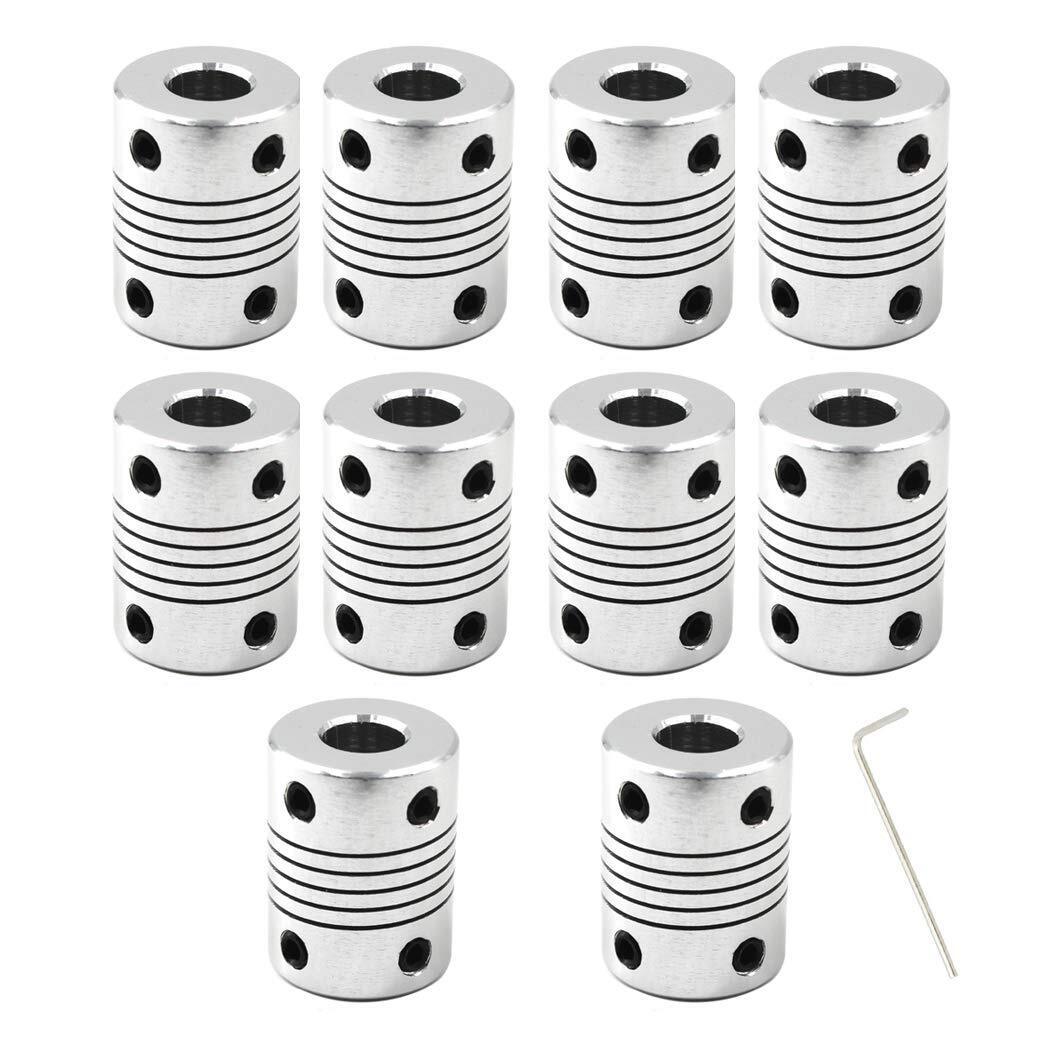 10 Flexible Beam Coupling 5mm - 8mm Shaft Coupler for 3D Printer and CNC Machine