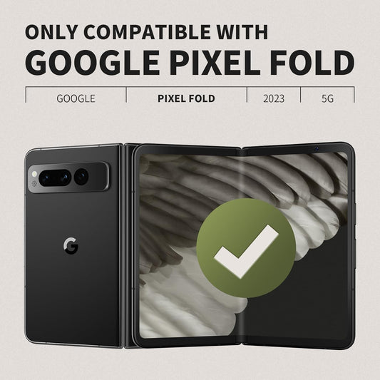 Tongate Google Pixel Fold Case 5G Screen+Hinge Protector Kickstand Clip Purple