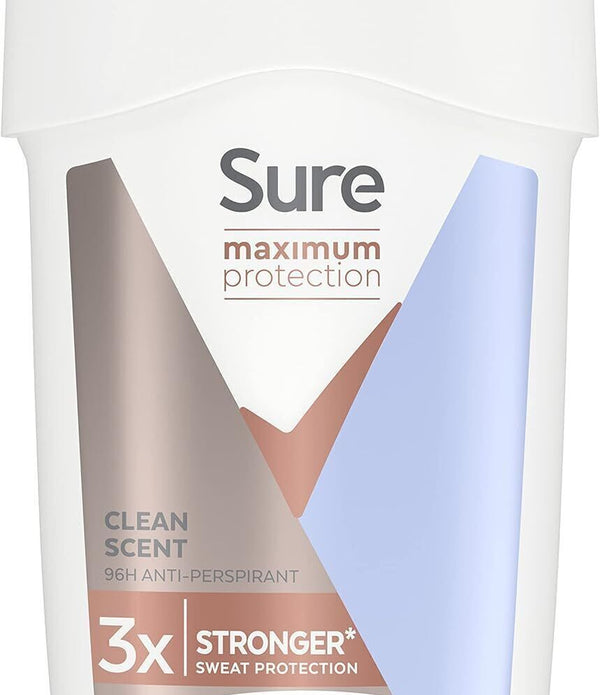 3 Pack Sure Men Max Protection Deodorant Stick 45ml Clean Scent