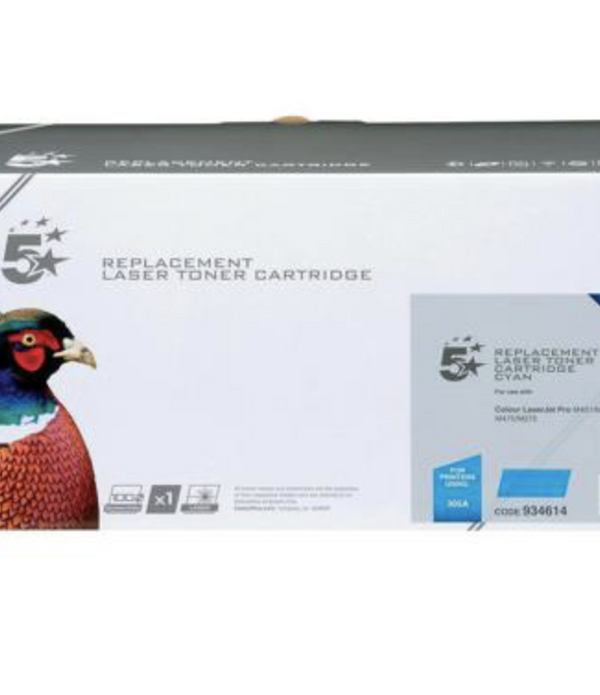 5 Star Office 305A Compatible Toner Cartridge 934614 for HP C411A, Cyan OPEN BOX