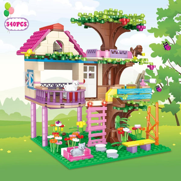 VINTOP STEM Building Toys, Tree House Set, 540pcs, Creative Construction Kit