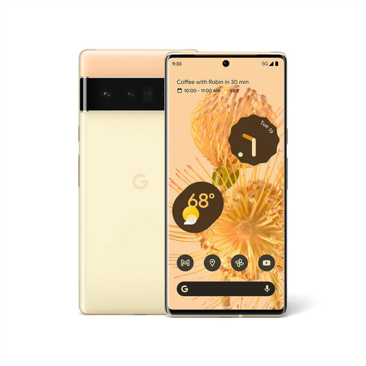 Google Pixel 6 Pro 128GB Sorta Sunny (Unlocked) 5G Smartphone – 6.7" AMOLED