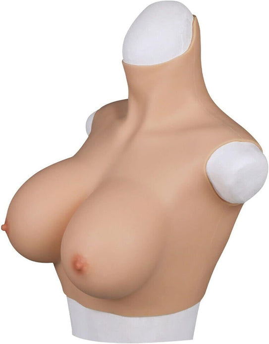 AJIU Realistic Silicone Breast Forms Fake Boobs Breast Plates Colour 2 - G Cup