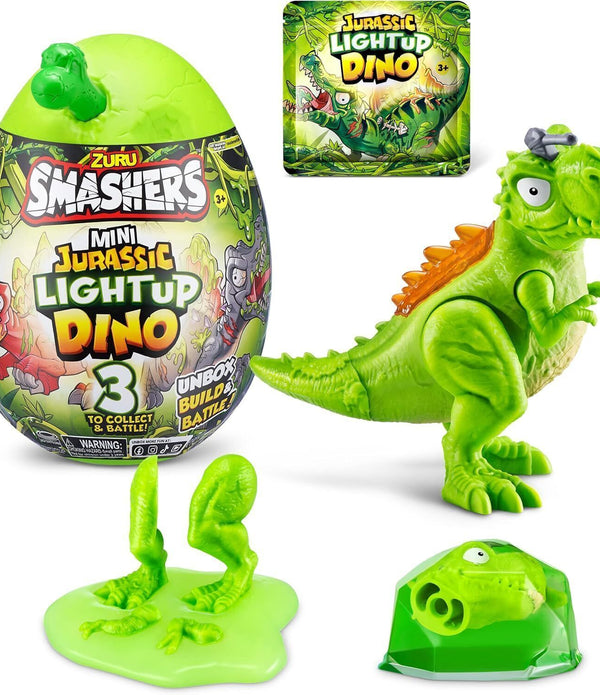 ZURU Smashers Mini Jurassic Light-Up Dino Egg  Fun Hatchable Toy