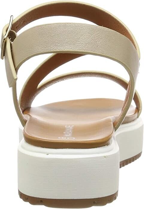 Maria Mare Summer Sandals Women's UK 40 - Size 7 Gold Straps White Platform Sole