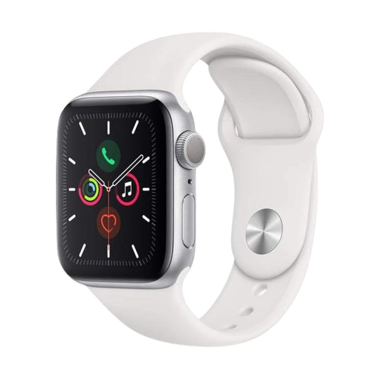 Apple Watch Series 4 (GPS, 40mm) Silver Aluminium Case + White Strap