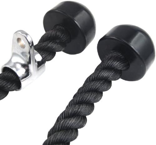 Accessotech Heavy Duty Black Tricep Rope Attachment Bodybuilding Plastic End