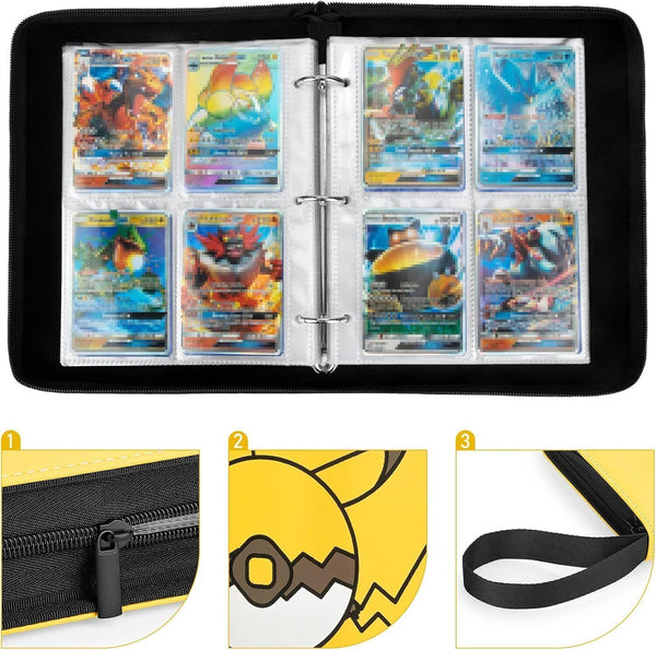 Yinke Binder Holder for Game Cards - Holds 400+ PM TCG Cards, Hard Organizer