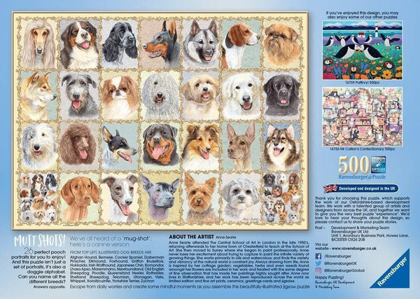 Ravensburger Mutt Shots 500 Piece Jigsaw Puzzle for Adults & Kids Age 10+