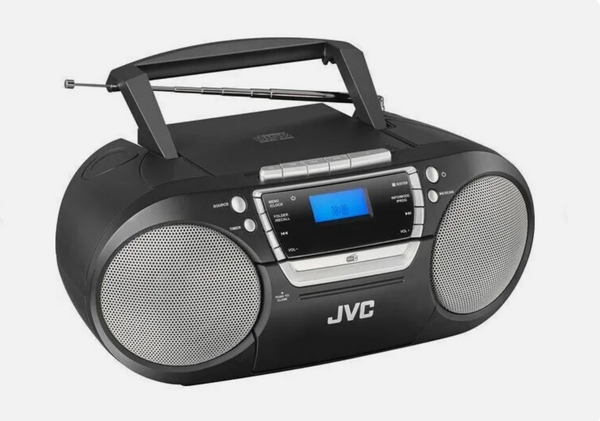 JVC RC-D322B DAB+/FM/Tape/CD/Bluetooth Boombox in Black SEE NOTES