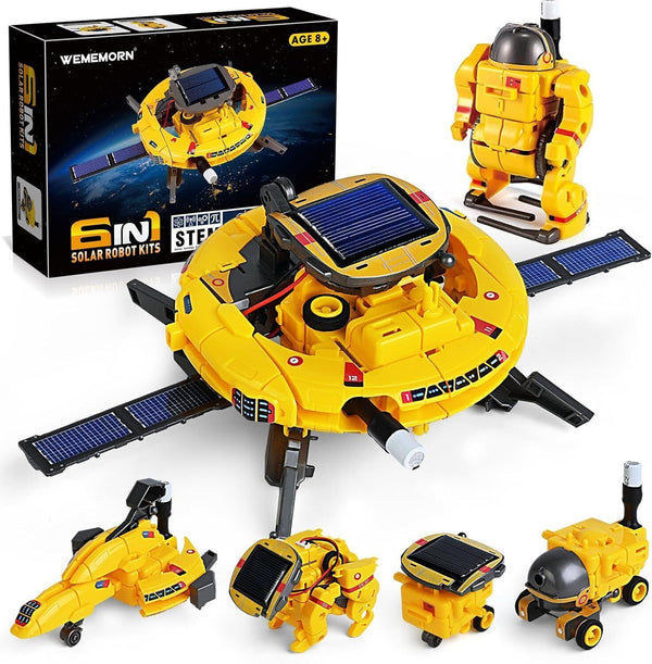Kids 6-in-1 Solar Space Toy Educational Robot Science Kit DIY Learning STEM Set