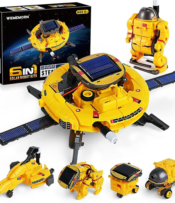 Kids 6-in-1 Solar Space Toy Educational Robot Science Kit DIY Learning STEM Set