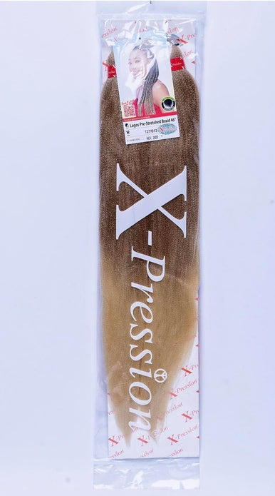 Xpression Pre-Stretched Lagos Braid 46” - Color 27/613 - Single Pack