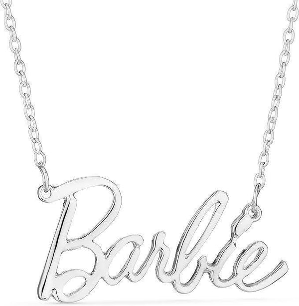 Barbie Script Logo Necklace - Fashion Jewelry for Girls