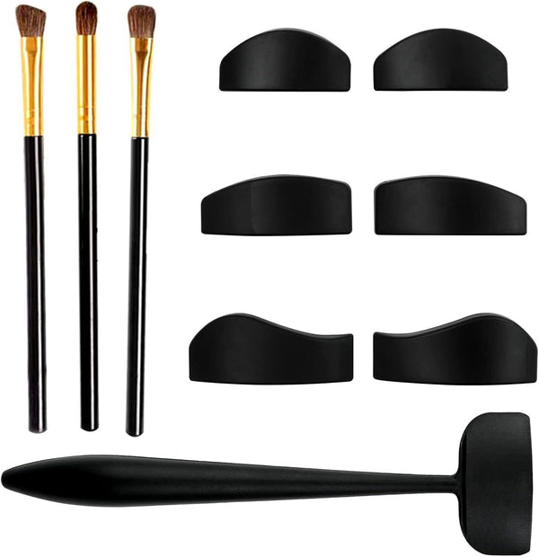 6-in-1 Eyeshadow Crease Line Kit, Silicone Reusable Tools, 10-Piece Set