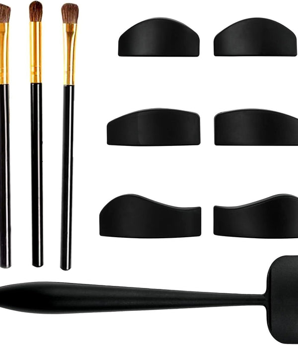 6-in-1 Eyeshadow Crease Line Kit, Silicone Reusable Tools, 10-Piece Set