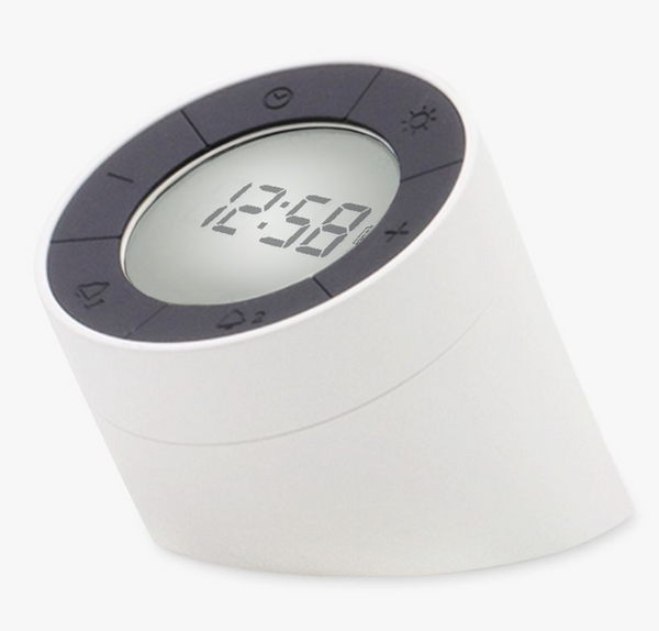 Acctim Jowie Digital Alarm Clock & Night Light - White, H8 x W8 x D9cm 160g