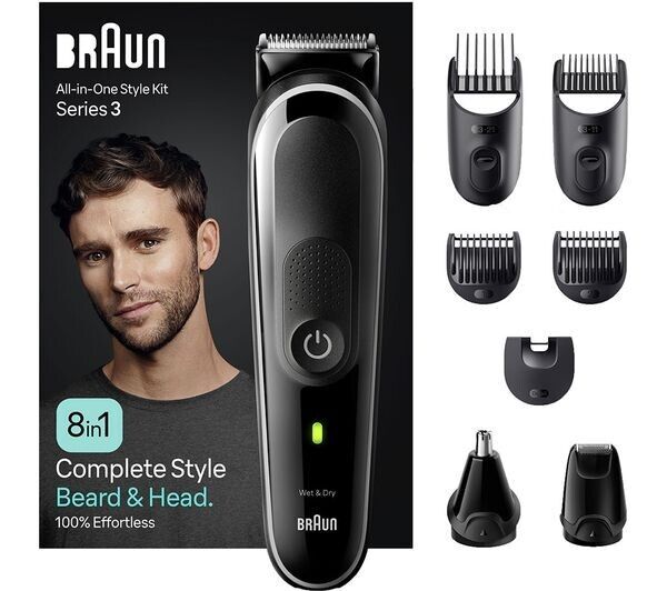 Braun 8 in 1 - All In One Style Kit - Series 3 - Complete Beard & Head