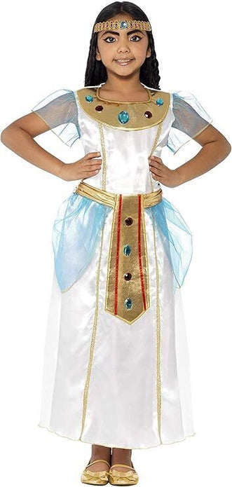 Child Deluxe Cleopatra Egyptian Toga Costume Book Week Day Fancy Dress Large