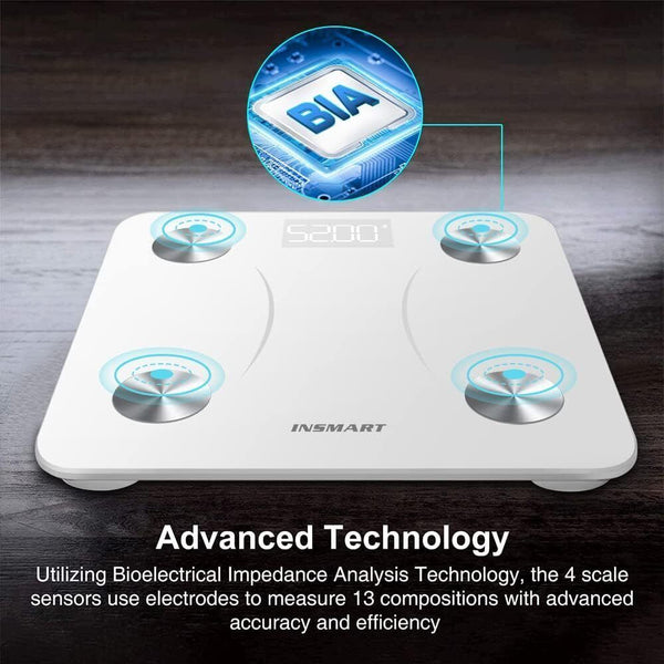 INSMART Body Fat Scales, Bluetooth Digital Scales with App for Weight & BMI