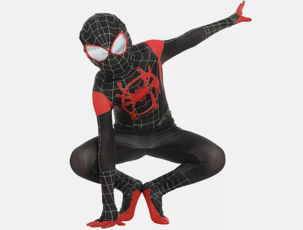 Spider-Man Into the Spider-Verse Kids Costume Miles Morales Zentai Medium 120cm