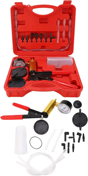 Brake Bleeder Kit, Hand Vacuum Pump, Fluid Tester for Car & Bike Diagnosis