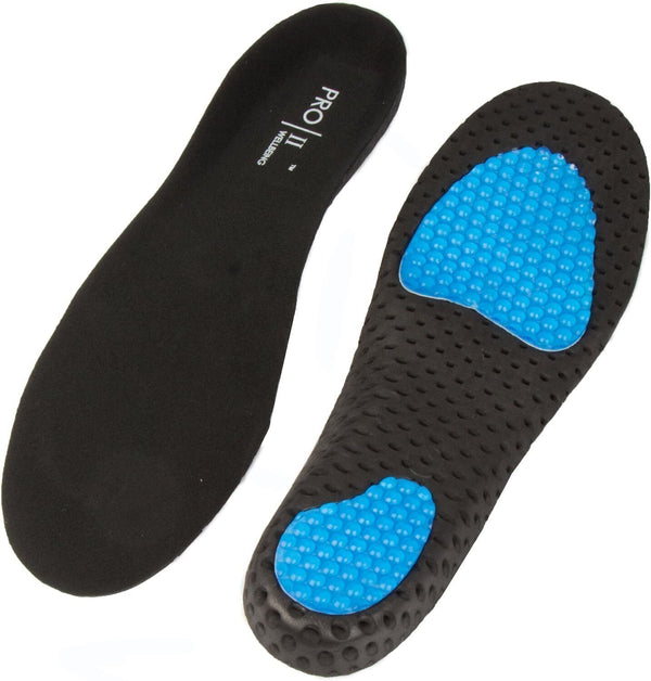 AIR Gel Orthotic Insoles for Plantar Fasciitis, Black, Size S 5-6.5