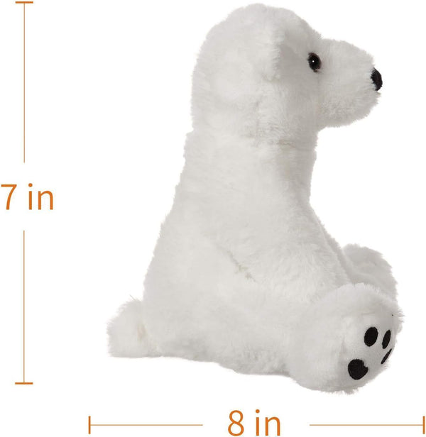 Apricot Lamb Polar Bear Plush Soft Toy 8 Inches, Cuddly Stuffed Animal