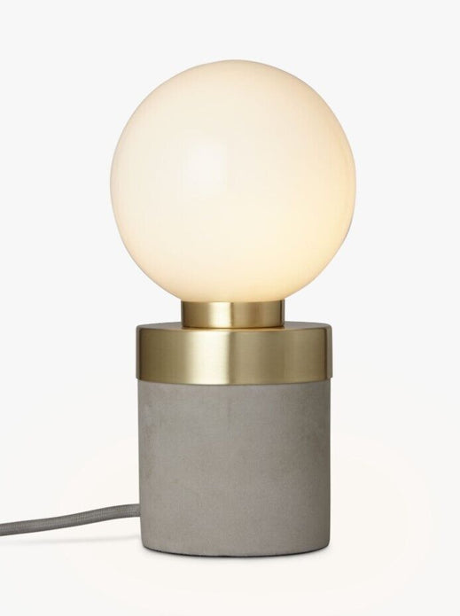 John Lewis No.046 Lamp, LED or Halogen Compatible, Opal Glass/Concrete