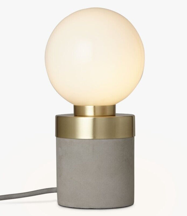 John Lewis No.046 Lamp, LED or Halogen Compatible, Opal Glass/Concrete