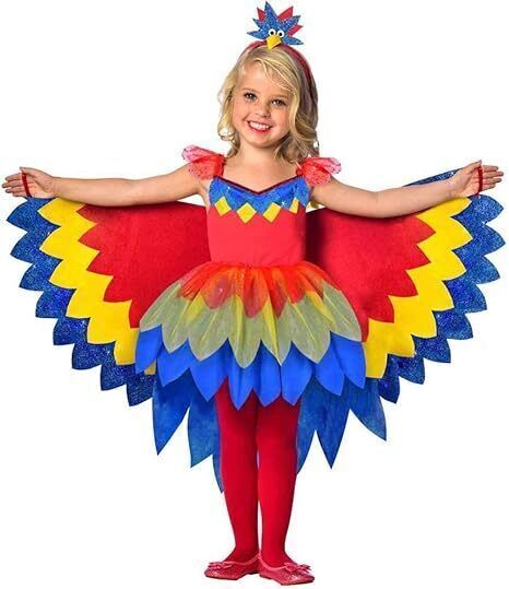 Amscan Pretty Parrot Fairy Costume Age 7-8 Years 9903519 Play Dress-Up