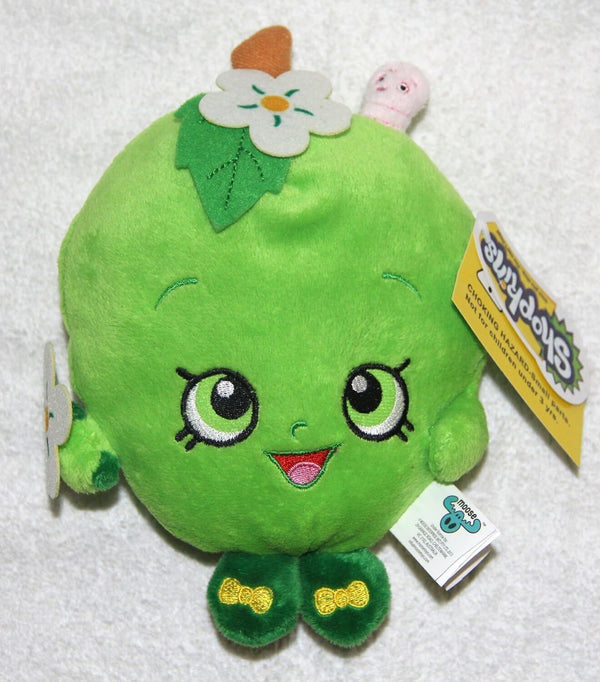 Shopkins Smiley Apple Blossom With Worm Green Fruit Soft Plush Toy 30cm