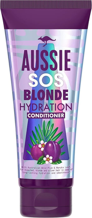 Aussie SOS Blonde Silver Hair Hydration Vegan Conditioner 200ml 2 Pack