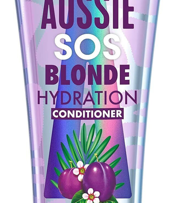 Aussie SOS Blonde Silver Hair Hydration Vegan Conditioner 200ml 2 Pack