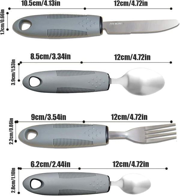 Easy Grip Cutlery Set Eating Aid Comfort Elderly Disabled Utensil Fork Spoon UK